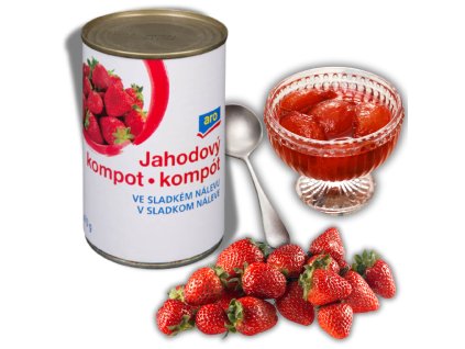 Egyptské jahody, kompot ve sladkém nálevu 425g