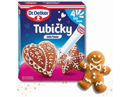 Tubičky - zdobící poleva na perníčky, bílá 76 g