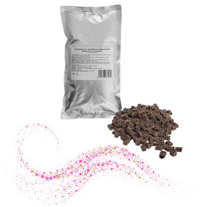Čokoládové Chunks kostky hořké 51% i na pečení, Dulcistar 500 g/sáček