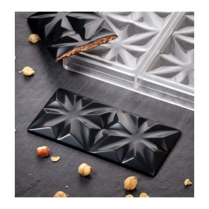 119252 forma na cokoladovou tabulku 100g dekor protez 3 tvary forma