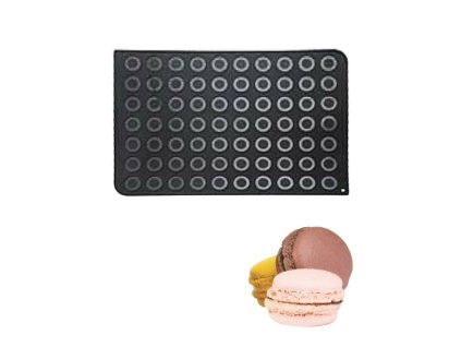 10145 forma silikonova 70 ks makronky prum 4cm