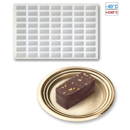 112976 forma silikonova na nugatove pralinky obdelnik 3 5x1 4 v 1 4cm