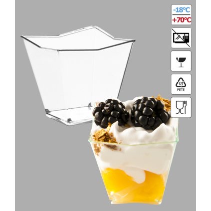 115667 poharek pet diamante 120ml 50 ks bal