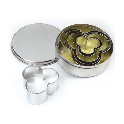 12059 vykrajovatka sada 6 ks v doze trojlistek hladky tvar 4 9 v 3cm