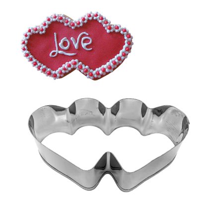 12356 vykrajovatko nerez spojena srdce 9 4x5cm v 3cm