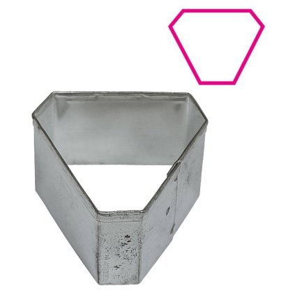 9557 vykrajovatko nerez minidezert trojuhelnik zkoseny 5x4 4 v 2 5cm