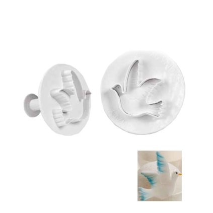 12995 vytlacovac vykrajovatko plast holubice 2 ks sada