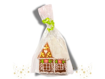 Perníková chaloupka, zdobená 1 ks (12 cm)