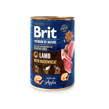 532898 brit konzerva pro psy jehneci pohanka 400 g