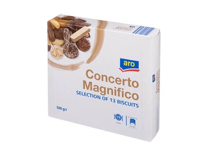 aro Concerto Magnifico Směs 13 druhů sušenek 500 g