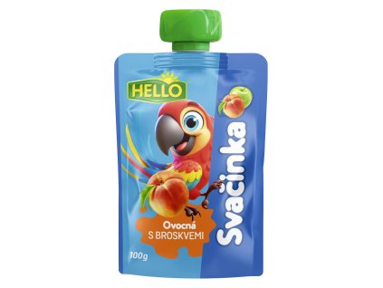 Hello Ovocná kapsička broskev 100 g