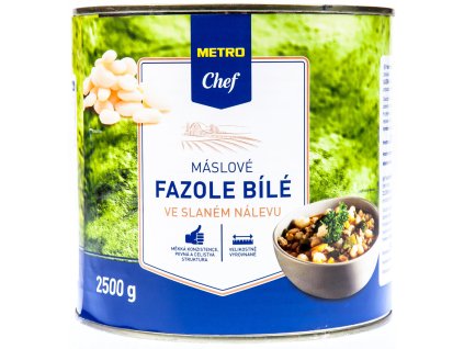METRO Chef Fazole máslové bílé ve slaném nálevu 2500 g