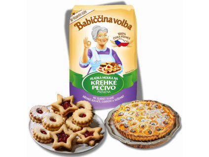 Babiččina volba - Mouka pšeničná na křehké pečivo a vánoční cukroví 1kg