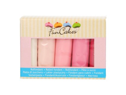 180233 barevne potahovaci hmoty 5x100g odstiny ruzove funcakes