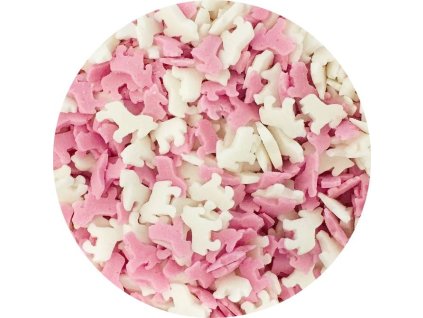 347906 cukrovi jednorozci ruzovo bili 50 g