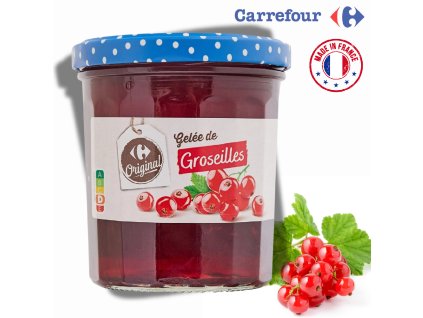 Džem Carrefour rybízový se třtinovým cukrem 370 g