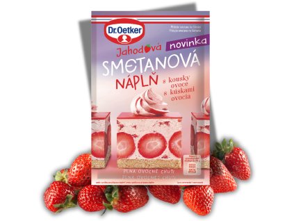 Jahodová smetanová náplň 50g s kousky