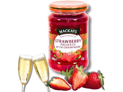 Marmeláda ze skotských jahod se šampaňským, 340g