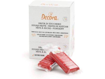 127046 2 extra tvrda potahovaci hmota 100g cervena decora