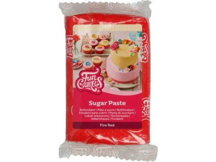 187397 potahovaci hmota cervena 250g funcakes