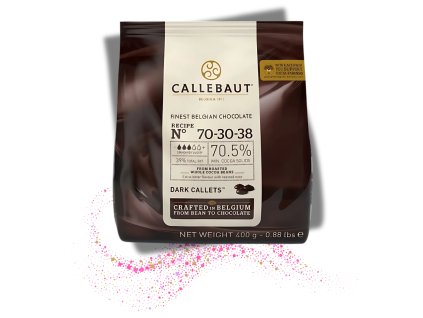 Pravá Callebaut hořká čokoláda 70,5% kakao (0,4 kg), typ 70-30-38