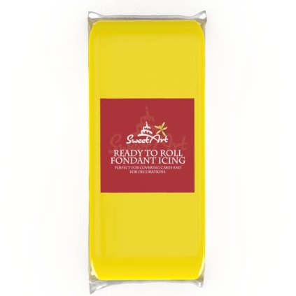 384356 fondan na dort sweetart yellow vanilkovy 1 kg