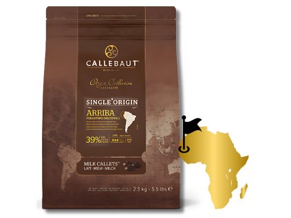 Tmavá mléčná belgická čokoláda 2,5 kg Arriba 39%