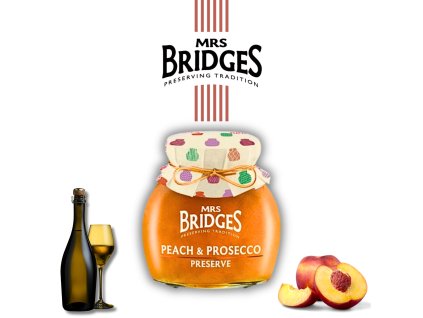 Tradiční skotský džem Broskve s Prosecco 340g