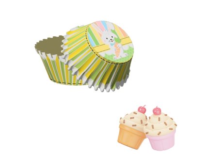 Cukrářské košíčky na muffiny - Veselé Velikonoce (50 ks)