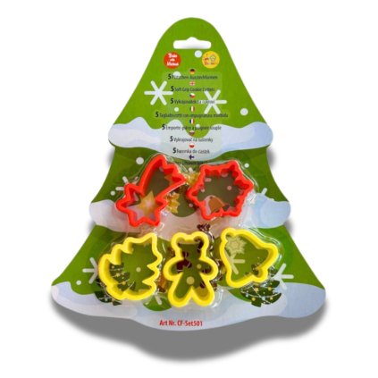 Vánoční set středních vykrajovátek 5 ks - tradiční tvary