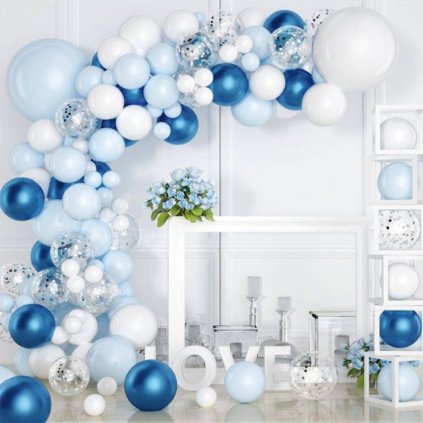 322777 balonkova girlanda modro bila 104ks cakesicq