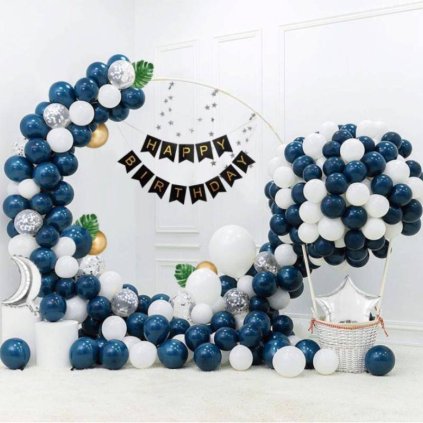 322681 balonkova girlanda modro bila 43ks cakesicq
