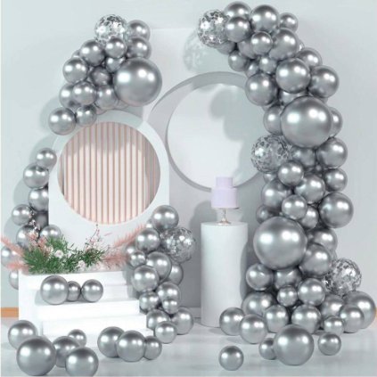 322717 balonkova girlanda stribrna 92ks cakesicq