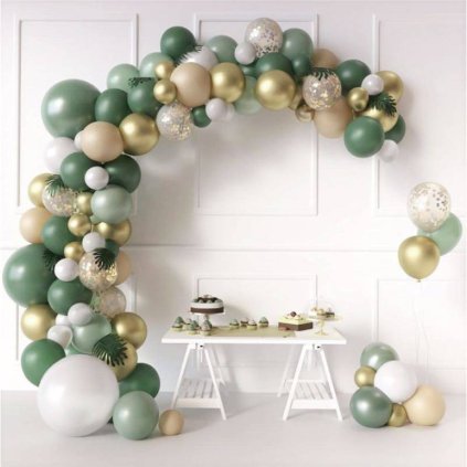 322843 balonkova girlanda zlato zelene 139ks cakesicq