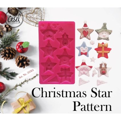 294218 cesil silikonova forma hvezdy s vanocnimi motivy