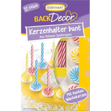 354818 cukrove svicny se svickami 12ks gunthart