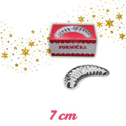 České formičky na cukroví - Rohlíček - střední 7 cm - 20 ks