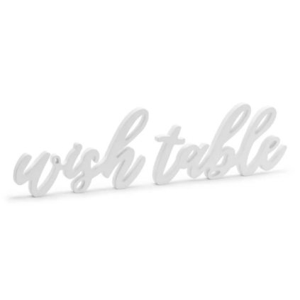 0026421 dekorace drevena wish table bila 40 x 10 cm 600