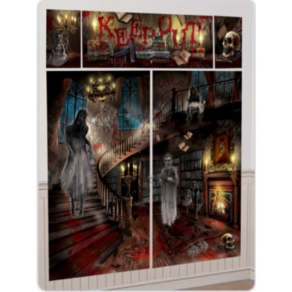 0003767 dekorace na stenu keep out 5 ks 600