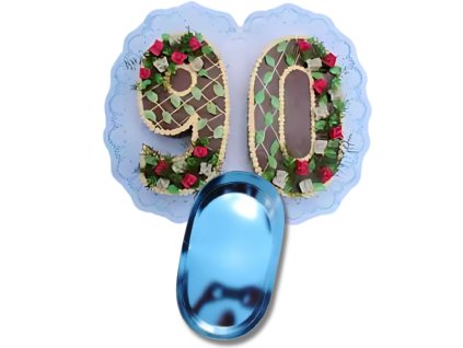 Dortová forma ve tvaru čísla - 0