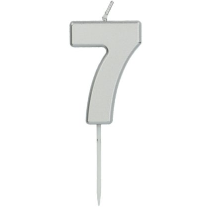 297398 1 dortova svicka mala 7 stribrna 5 cm