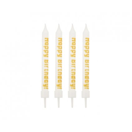 187862 dortove svicky s glitrovym napisem happy birthday 12 ks