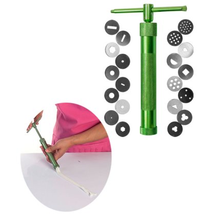 12581 extruder vytlacovac dekoru na marcipan s nastavci kov 21 ks sada