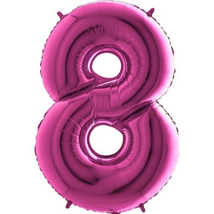 152189 nafukovaci balonek cislo 8 ruzovy 102cm extra velky grabo