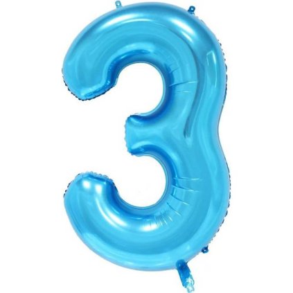 322366 foliovy balonek cislo tri modry 102cm cakesicq