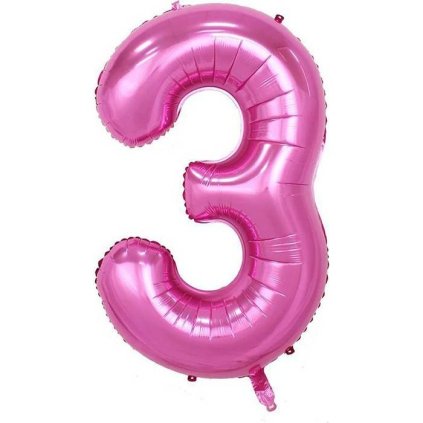 322363 foliovy balonek cislo tri ruzovy 102cm cakesicq