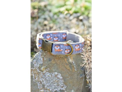 Fleece obojek s liškami