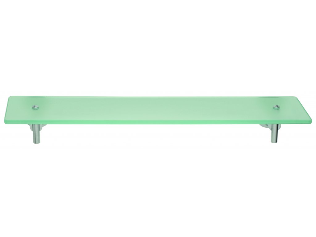 Skleněná polička tesa® Luup (Barva chrom-bílá, Rozměr 70mm x 120mm x 550mm)