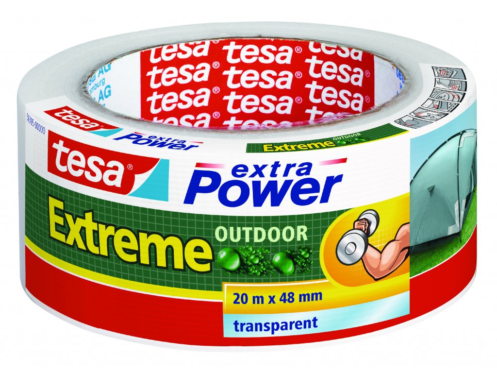 Opravná páska extrémní outdoor odolností tesa extra Power® Extreme Outdoor (Barva průhledná, Doplňující informace 1 role, Rozměr 20 m : 48 mm)