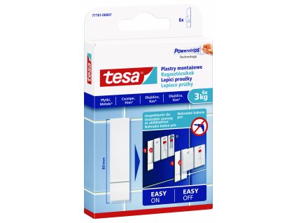 tesa® Lepicí proužky na dlaždice a kov 3kg (Barva bílá)